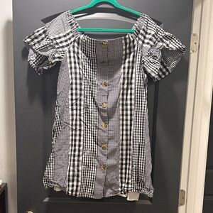 CROSBY by Mollie Burch | Gingham Off-Shoulder Dress